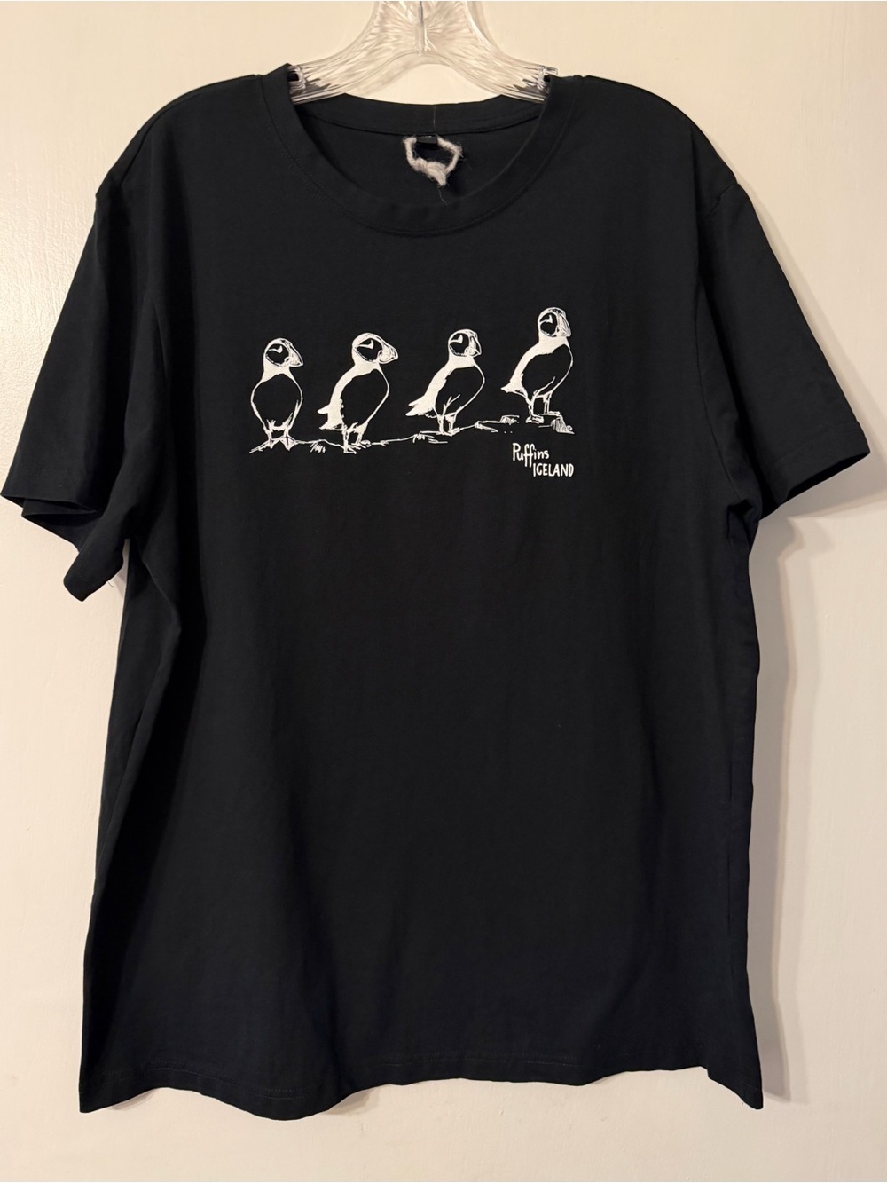 Iceland Puffins Loveable Puffins Black Souvenir T-Shirt - Sz XL